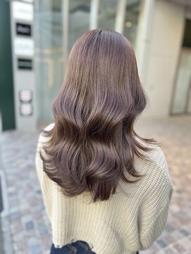 クム(kumu) 【kumu】透け感グレージュ/セミディ/ブリーチ無し/栄/名古屋