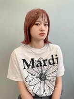 リュクス バイ ラポールヘアー(Luxe by RAPPORT HAIR)&nbsp;切りっぱなしロブ/ピンクカラー/ブリーチカラー