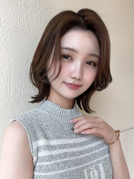 アフロート ディル(AFLOAT D'L) くびれヘア前髪なしレイヤーカットレイヤーボブネビージュ外ハネ