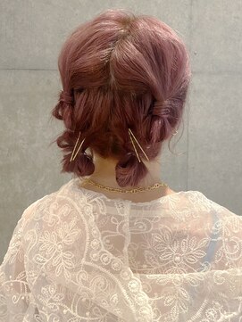 ケーツー あべのキューズモ-ル店(K-two) ツインアレンジ*ヘアアレンジ*ピンクカラー*ピンクラベンダー
