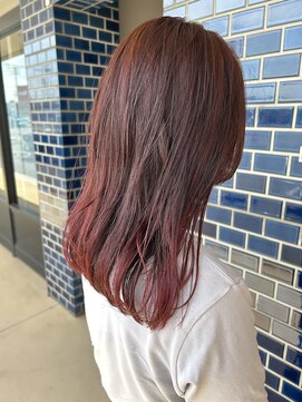 ヘアメイクアバンセ(HAIR MAKE AVANCE) ブリーチなし　チェリーレッド