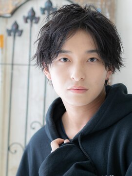 モッズヘア メン 新所沢店(mod's hair men) 10代20代ブラックスパイラルパーマフェザーマッシュc新所沢