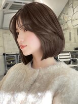 サイン 表参道(SIGN)&nbsp;韓国ヘアグレージュカラーブリーチ無し髪質改善イヤリングカラー