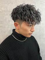 メッシュハイライトスパイラルパーマツイストパーマツーブロック