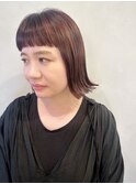 【shima】眉上バング/レッドブラウン/オータムカラー