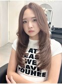 韓国レイヤーカット/ブリーチ/レイヤーカット/ハッシュカット/