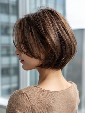 レリーオーファ 六甲(RelyOfa) 髪質改善ショート上品スタイル[六甲/髪質改善/白髪ぼかし]