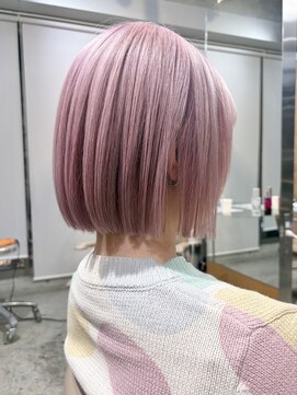 サンク 原宿 表参道(cinq) ヘーゼルベージュピンクベージュホワイトベージュ長めボブ韓国