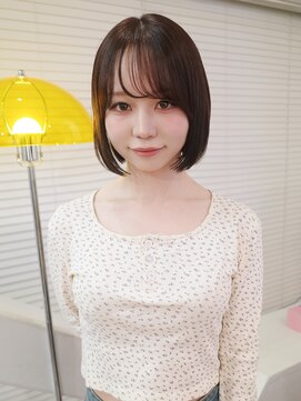 カシェル トウキョウ(Cashel Tokyo) 渋谷ボブ 丸みボブ ブリーチなしカラー マロンブラウン