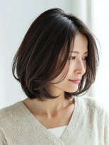 トリッカ 代官山(tricca)&nbsp;ミディアムボブ/白髪ぼかし/小顔カット/ツヤ髪/ブラウン