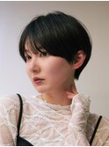 黒髪大人ショート×丸みショート｜小顔・似合わせカット