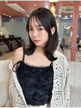 リコバイアフロート(riko by afloat) ミディアムレイヤー/くびれヘア/ショコラカラー