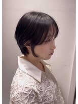 ステアケース ギンザセブン(stair:case ginza7)&nbsp;大人可愛い耳掛けショートボブ×ナチュラルダークブラウン