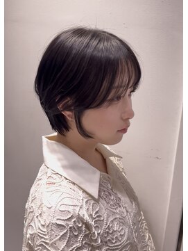 ステアケース ギンザセブン(stair:case ginza7) 大人可愛い耳掛けショートボブ×ナチュラルダークブラウン