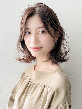ディアーナ(DIANA) 髪質改善カラーチョコレートブラウンくびれ外ハネミディ夏カラー