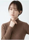 大人可愛いダークアッシュブリーチなしナチュラルショート30代P3