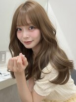 アイトーキョーエス 渋谷(AI TOKYO S)&nbsp;ヘーゼルベージュブリーチなしダブルカラーロングレイヤー透明感