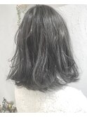 【Marl外国人風スタイル】ネイビーアッシュの外ハネボブ