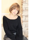 【30代40代50代】毛流れ綺麗なひし形ボブ　ワンカールボブ