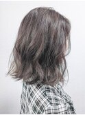 透け感ボブ×ナチュラルグレージュ