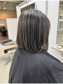白髪ぼかしバレイヤージュ/グレージュ