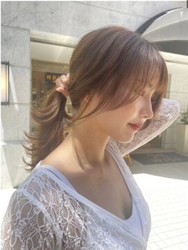 ロンドシェリ 仙台(Lond Cheri) 韓国風シースルーバング/斜めバング/お顔周り/シルキーベージュ