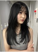 ハイライトカラーミルクティーベージュケアブリーチダブルカラー