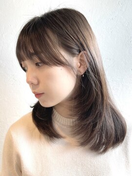 ヒョンミョン ライズバイレボ 取手店(hyon myon/RISE by REVO) レイヤーカット/デザインカラー/オリーブベージュ[取手/取手駅]