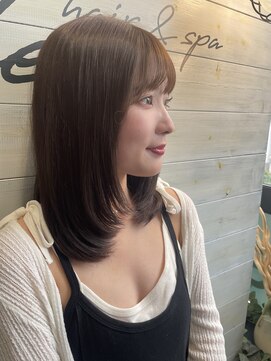 ブレス ヘアアンドスパ 湘南台(bless hair spa) 顔周りレイヤー×柔らかカラー