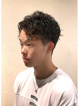 銀座マツナガ 浅草店 ツイストパーマ ツーブロ ナチュラル 爽やか