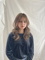 デビュー 沖縄泡瀬店(Debut)&nbsp;デザインカラー/レイヤーカット/ウェットヘア/オリーブベージュ