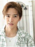 20代30代七三分けハイトーンカラー王道ショートk札幌月寒