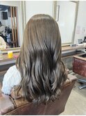ブリーチ無しダブルカラーオリーブグレージュ透明感グレージュ
