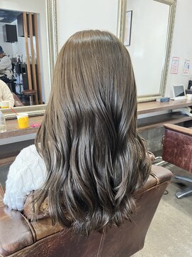 ヘアラボ シロ(Hair lab.Shiro) ブリーチ無しダブルカラーオリーブグレージュ透明感グレージュ