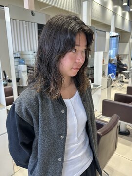 ザザ ZA/ZA 茗荷谷 ニュアンスパーマ/ポイント裾カラー