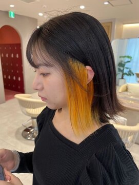 ジーナ 渋谷神南(Zina) 髪質改善＊イエローインナーカラー＊美髪【Zina渋谷神南】