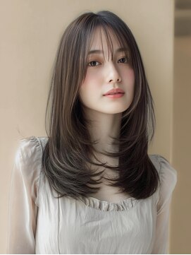 エンタク 新宿(enntaku) マロンベージュ/Aラインボブ/かきあげ/インナーカラー[新宿駅]