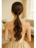 大人女性に人気!上品な大人ヘアセット ローポニーテール