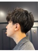 落ちかけパーマ刈り上げマッシュ
