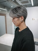 エン 栄店(enne)&nbsp;メンズバレイヤージュ×刈り上げセンターパート