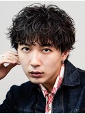 メンズマッシュ 波巻きマッシュ シャドウパーマ 波巻きパーマ