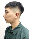 アップバンククロップフェードサイドグラデーションバーバーR
