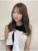 韓国レイヤー グレージュカラー