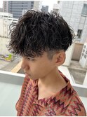 メンズマッシュツイストスパイラルパーマ波巻きパーマ刈り上げ