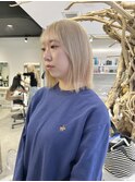 ホワイトミルクティー/ハイトーンボブ【佐々木麻衣】