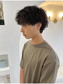 ウルフマッシュ×波巻きパーマ
