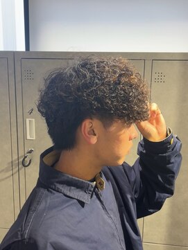 テクト バイアッシュ 吉祥寺店(Tect by Ash) 茶髪プードルパーマツーブロックフェード