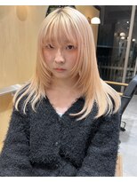 スタン 渋谷(Stam)&nbsp;バターブロンドハイトーン抜きっぱなしレイヤーケアブリーチ渋谷