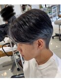 メンズセンターパート