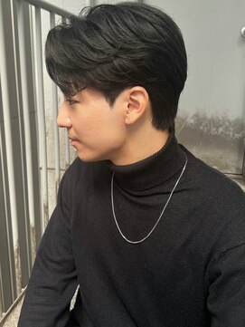 リコ ヘアアンドリラクゼーション 名駅店(LICO HAIR＆RELAXATION) ニュアンスパーマセンターパート　名古屋駅/名駅/メンズ